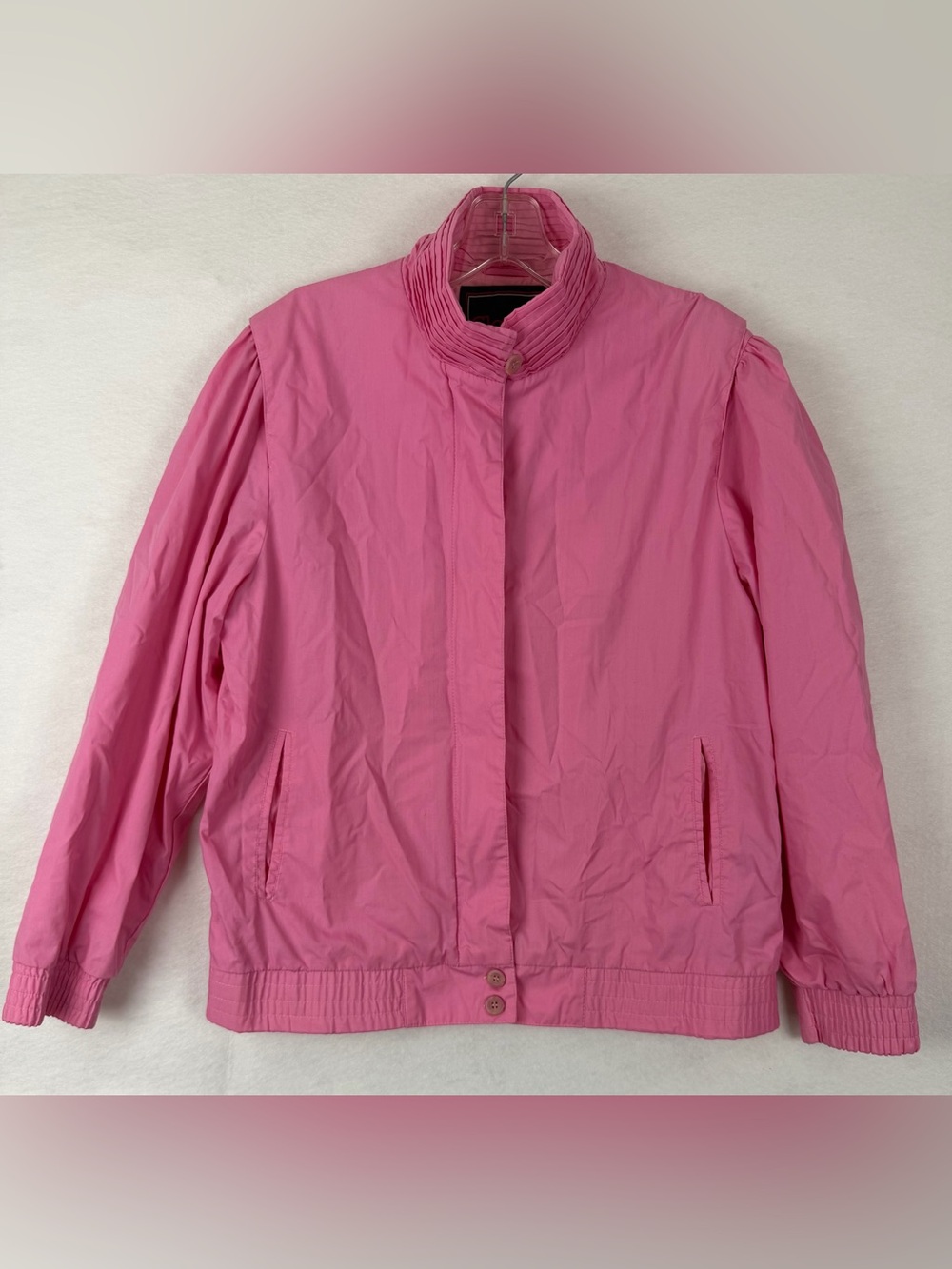 Women’s 80’s Pink Lightweight Bomber Jacket size 10